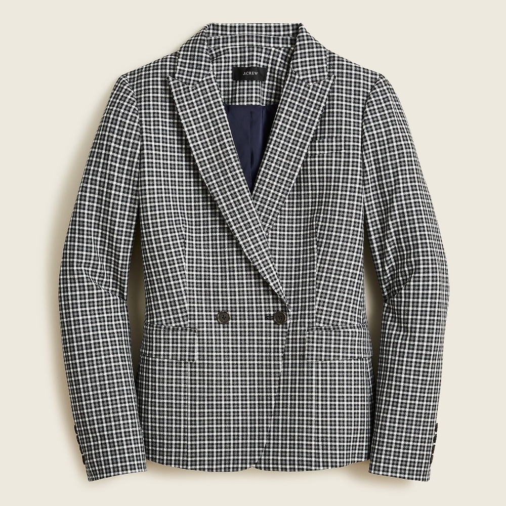 J.Crew Lady Blazer in Stretch-crepe Checks
